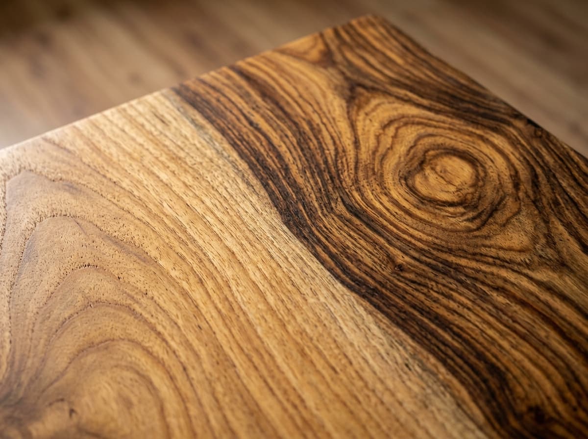 Genuine Teakwood Grain and Joinery Detail